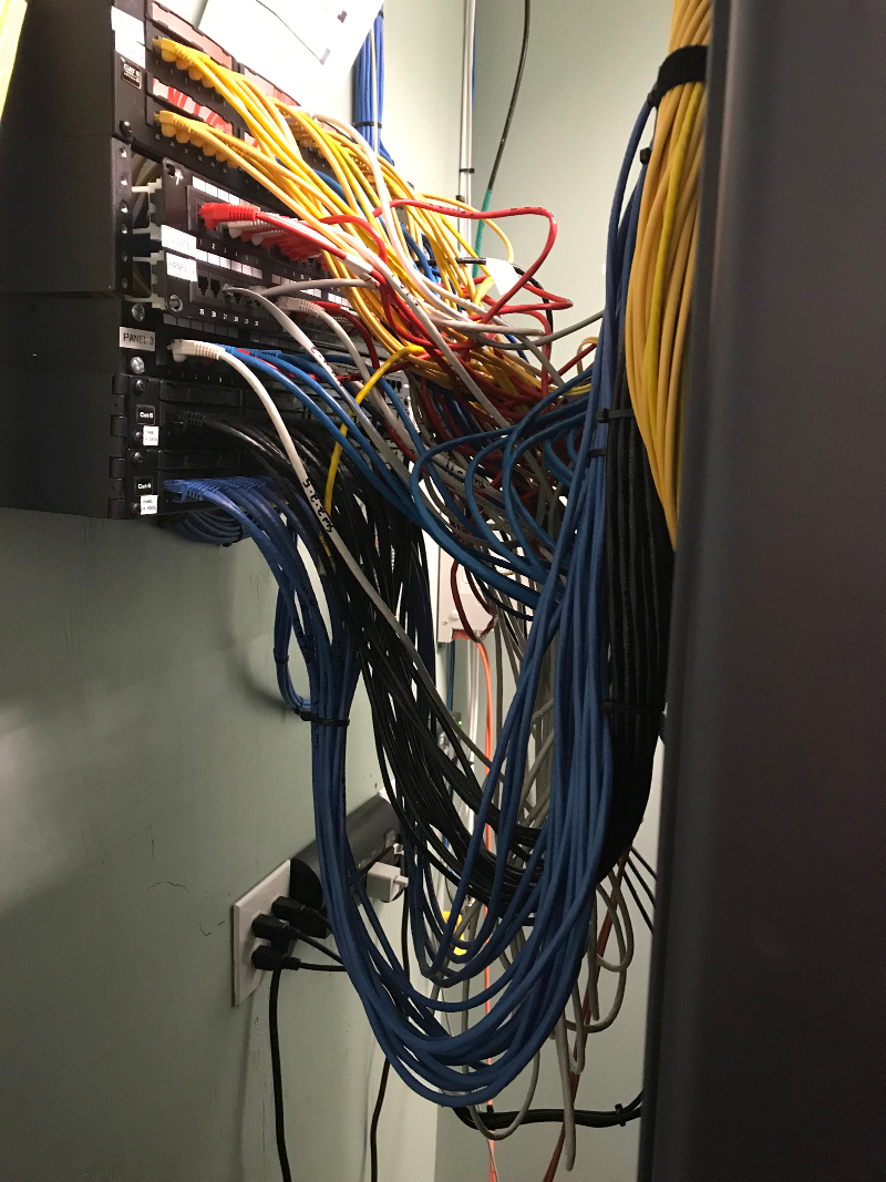 before switchboard was cleaned up by installing new patch cables